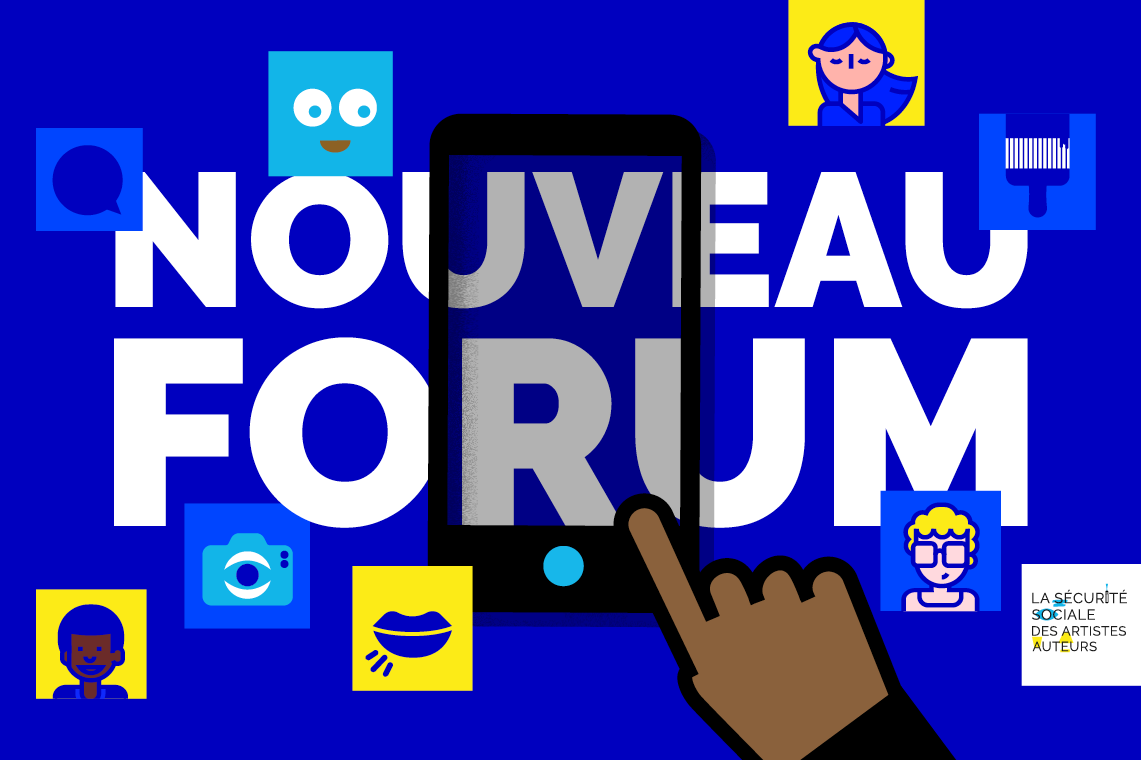 Visuel sur lequel est écrit "Nouveau forum"