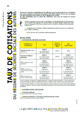 Les taux de cotisations 2023