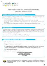 Demande d'aide à la surcotisation forfaitaire 2022