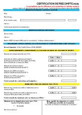 Certification de précompte 2025 