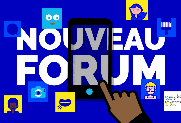 Visuel sur lequel est écrit "Nouveau forum"
