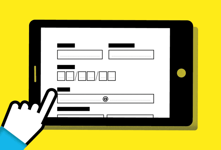 Visuel illustrant une main et une tablette