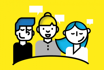 Visuel illustrant une réunion d'information